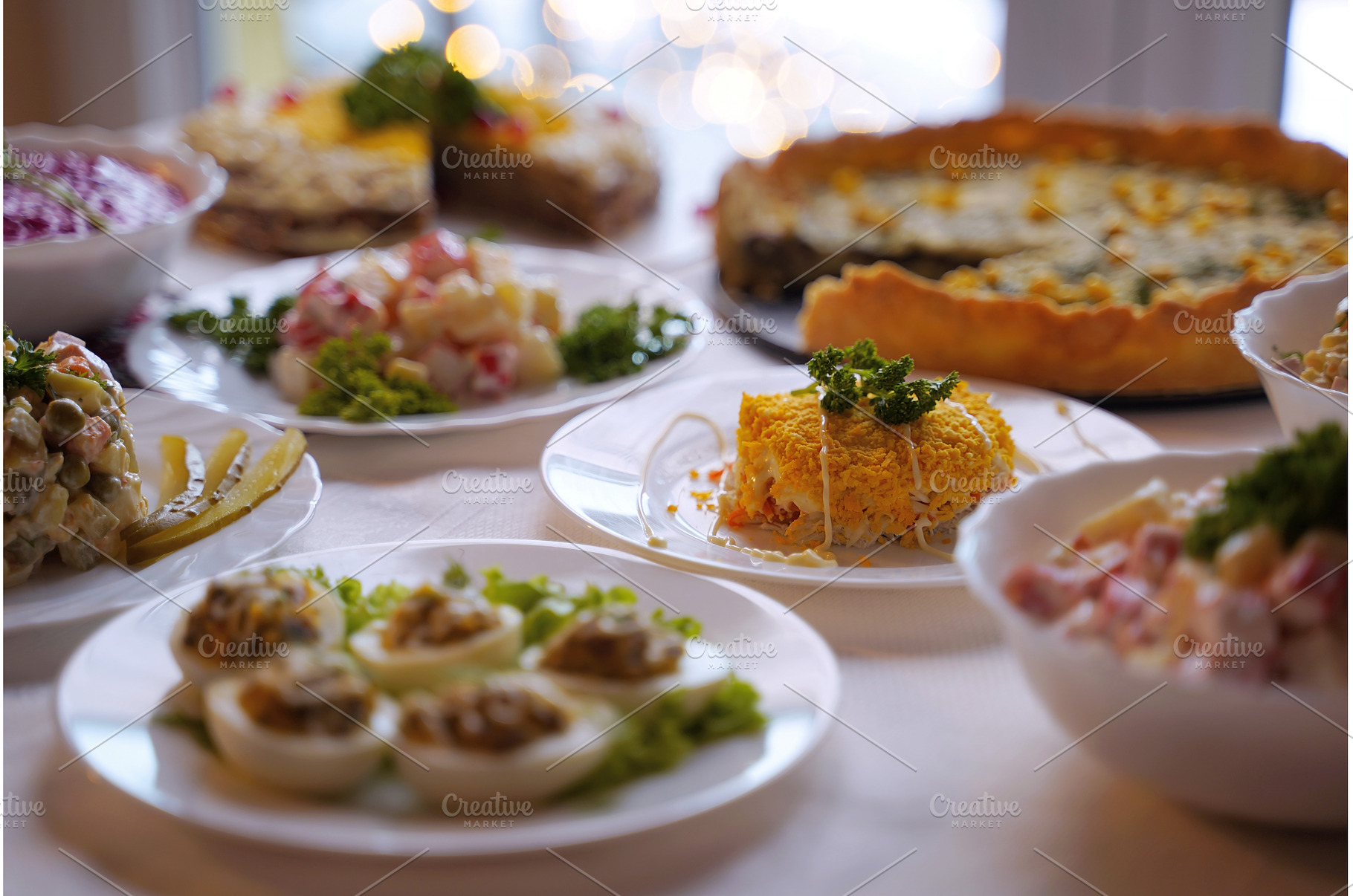 Homemade food on a festive New Year, a Holiday Photo by Oleksandr Berezko