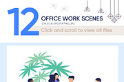Office Work Vector Scenes, a Person Illustration by Tera Vector (Thumbnail 2 of 3)