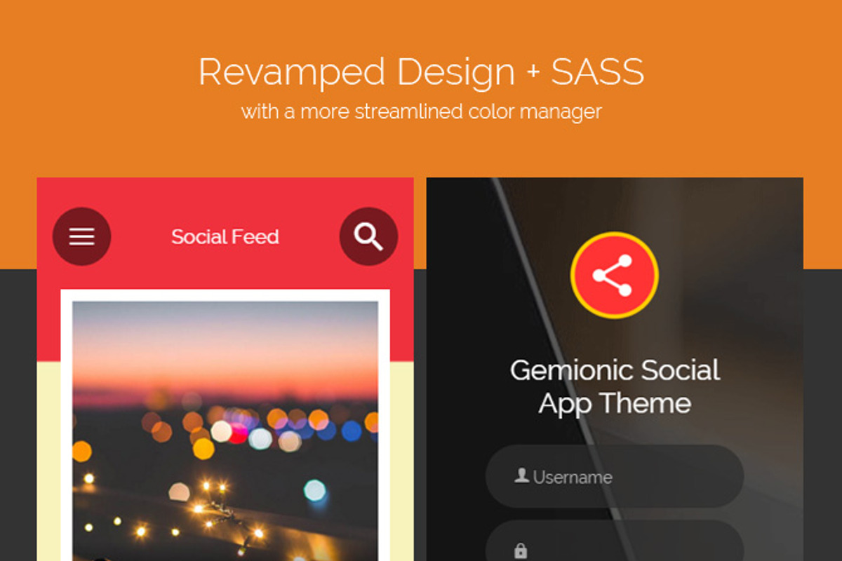 Gemionic - Ionic Social app theme, a HTML Template by Audacitus (Photo 4 of 4)