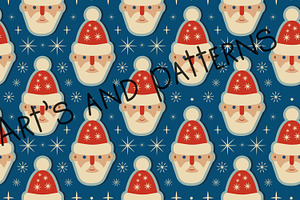 Christmas Pattern With Santa Claus