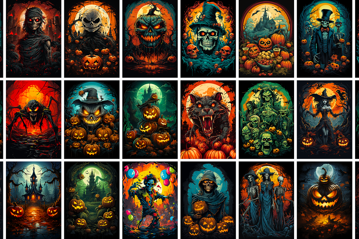 Deadly Creepy Halloween Vectors, an Illustration by Fresh Design Elements (Photo 2 of 13)
