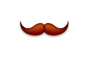 Mustache icon in classic style, an Illustration by 32pixels