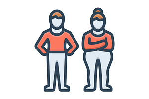 People public color icon, a Duotone Icon by Creative priyanka