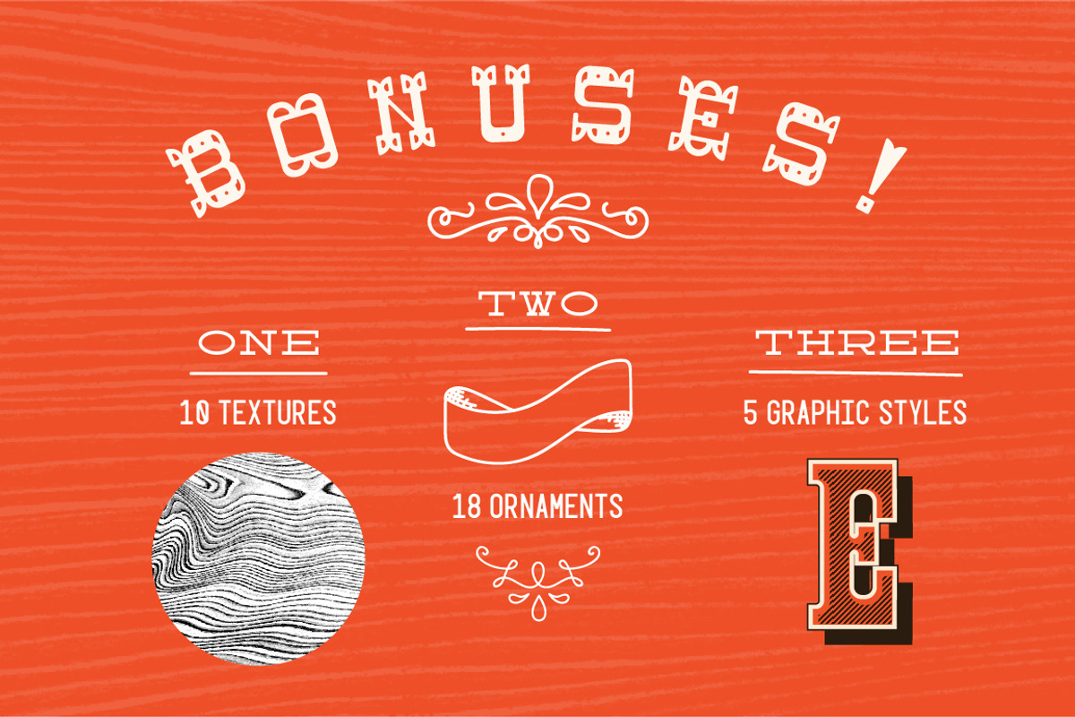 Wood Type Font Collection, a Sans Serif Font by Anugraha Design (Photo 10 of 10)