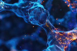 Futuristic Neural Network Visualization, a Health & Medical Photo by Ales Munt