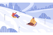 People doing winter sports set, a Sport Illustration by Good Studio (Thumbnail 4 of 5)