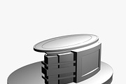 TV Studio News Desk 12, an Architecture 3D Model by akerStudio (Thumbnail 7 of 28)