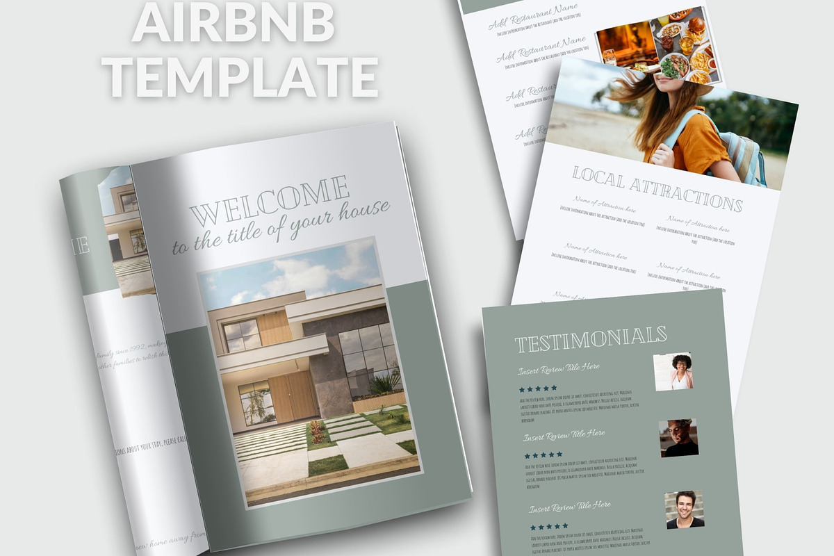 Airbnb Welcome Packet Template Canva, a Design Template by Iampaulrose (Photo 8 of 8)