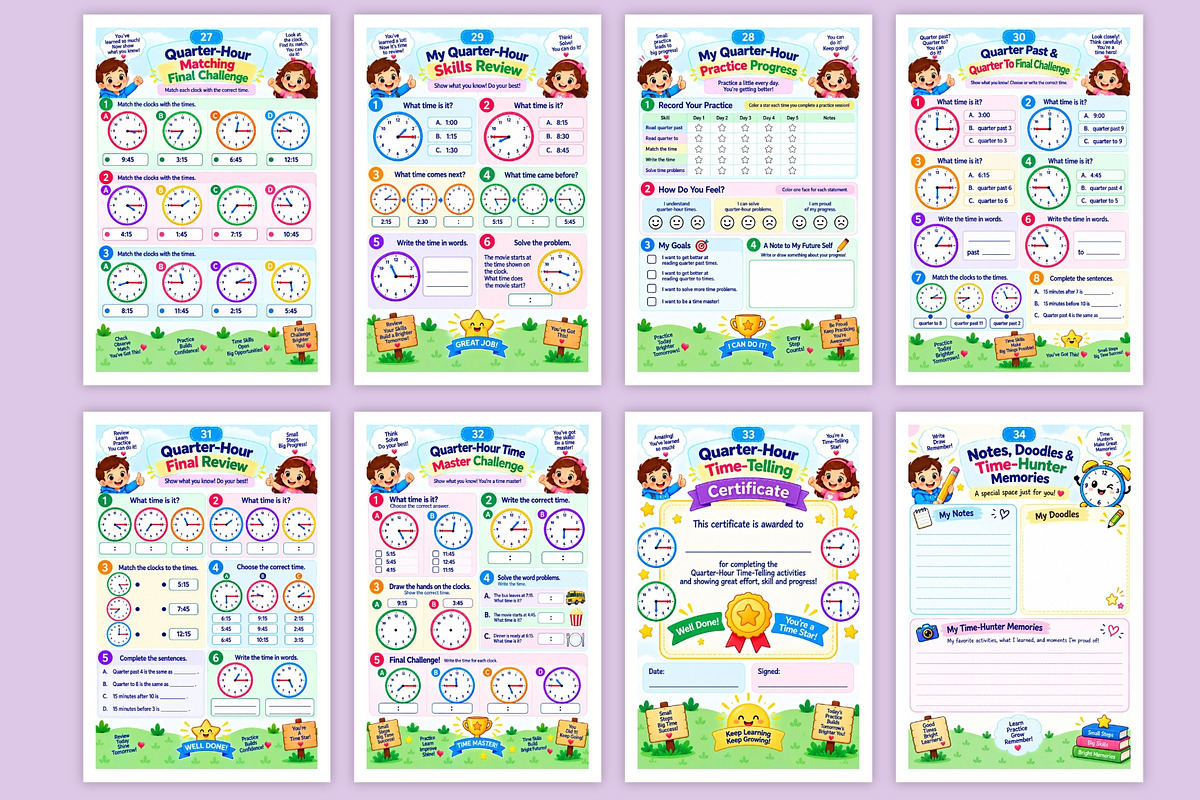 Tick-Tock Quarter-Hour Fun, a Stationery Template by Designmela01 (Photo 4 of 6)