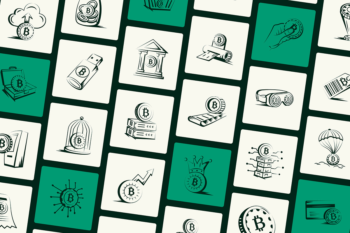 Bitcoin Trading Doodle Art Set, an Outline Icon by Vectors Market (Photo 6 of 10)