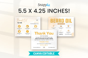 Beard Oil Instruction Card Template, a Card Template by Snapybiz (Thumbnail 4 of 9)