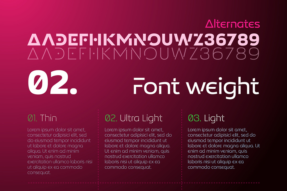 Stellar font family Exelancer, a Sans Serif Font by popskraft (Photo 6 of 8)