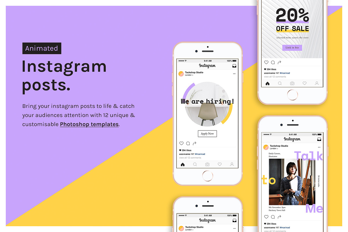 Playful Instagram posts, a Social Media Template by dookit studio (Photo 1 of 7)