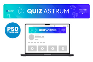 Quiz YouTube banner Template, a Social Media Template by Vaughn Studios