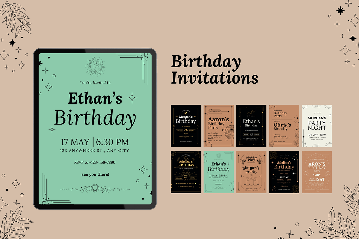 30 Mysticism Invitation Templates, a Templates & Theme by TemplateCastleStore (Photo 4 of 10)