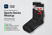 Sports Socks - Mockup, an Apparel Mockup by Studio Innate (Thumbnail 1 of 6)