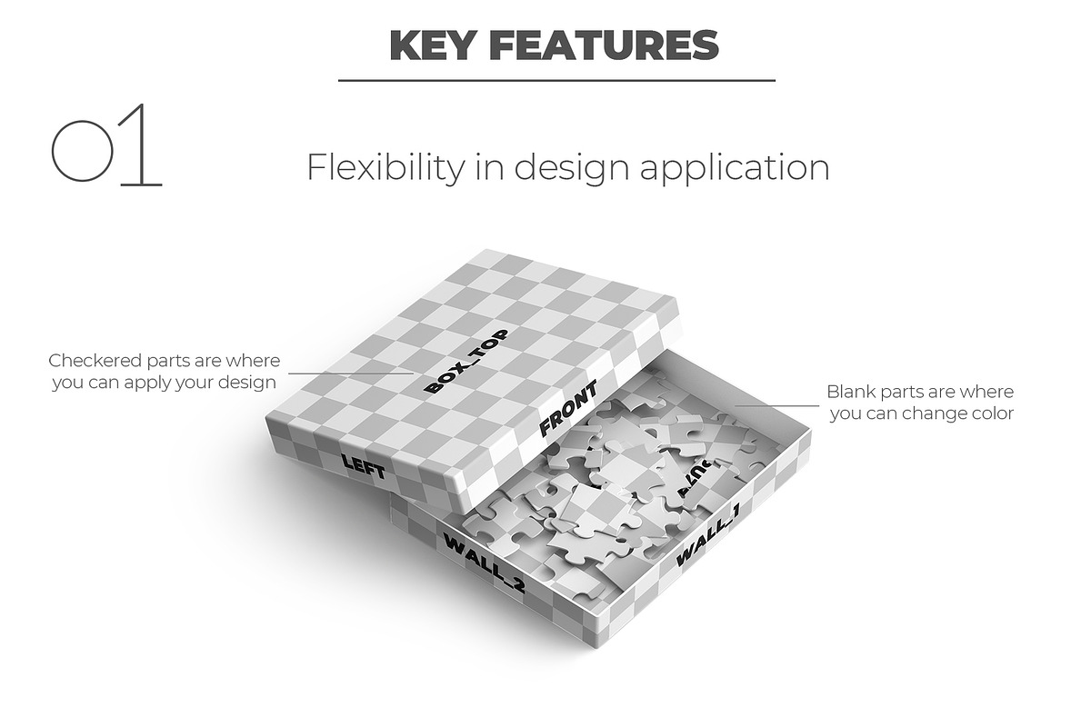 Jigsaw Puzzle Board with Box Mockup, a Packaging Mockup by Sheikhadesign (Photo 2 of 12)