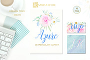 Azure Blue, Peach & Rose clipart, an Illustration by LABFcreations (Thumbnail 4 of 4)