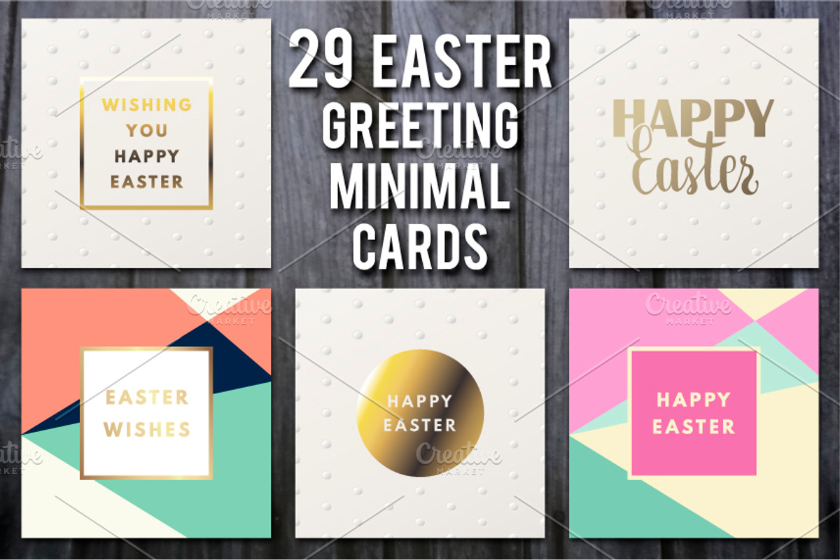 Easter Greeting Minimal Cards, an Illustration by Olha Kostiuk (Photo 1 of 5)