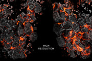 3D Psd Coal and Ember Letters, an Object Graphic by GK Creative (Thumbnail 4 of 8)