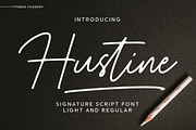 Hustine Signature Script Font, a Script Font by Typebae (Thumbnail 1 of 8)