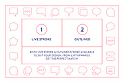 Speech Bubble Icons, an Outline Icon by Made by Made (Thumbnail 4 of 7)