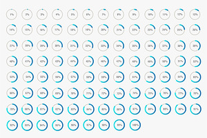 Percentage Infographics 1%-100%