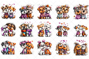 Quirky Valentines Dogs Clipart, an Illustration by SinaCreation (Thumbnail 2 of 6)