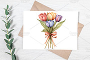 Watercolor Spring Tulips Clipart PNG, an Illustration by Canvas Craft (Thumbnail 5 of 7)