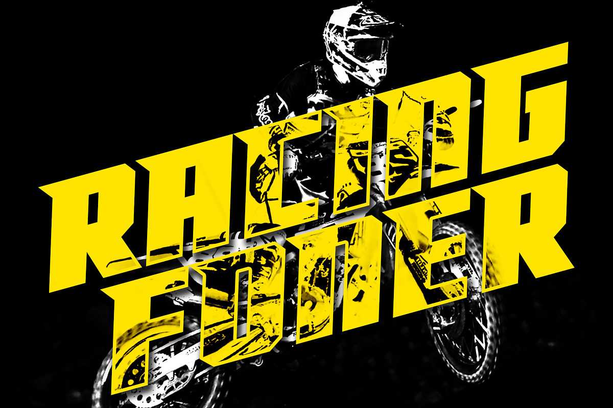 Racing Foner Bold Sport Font Series, a Font by Multype Studio (Photo 6 of 9)