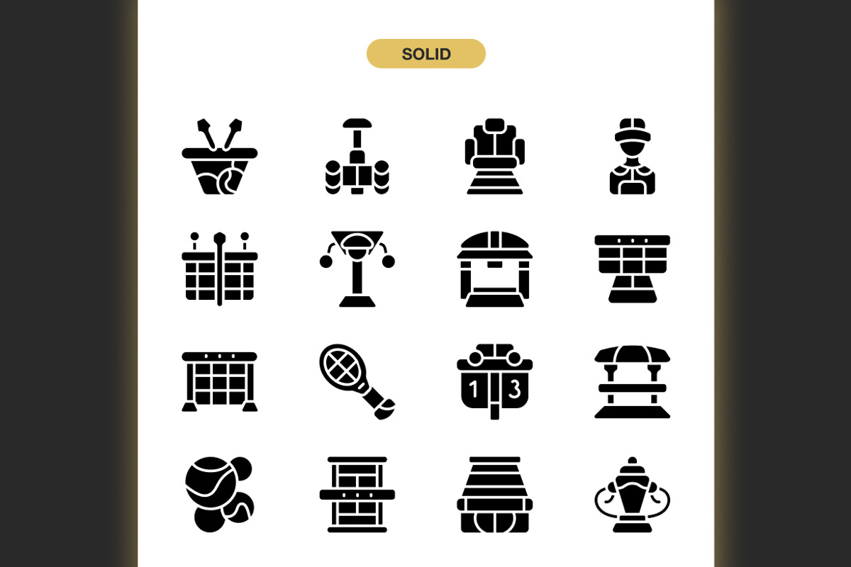 Tennis Court Icons, an Icon by Spacepixel Creative (Photo 3 of 3)