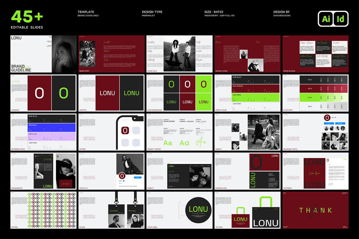 LONU | Brand Guideline Template, a Branding & Logo Template by shaondesigns (Photo 3 of 10)