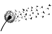 Dandelion Blow Silhouette Bundle, an Illustration by yasushie (Thumbnail 15 of 31)