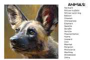 Painterly African Animal Portraits, an Animal Illustration by PrintHaven Designs (Thumbnail 2 of 11)