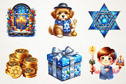Holiday Hanukkah Clipart PNG Clipart, an Illustration by RobertsArt (Thumbnail 6 of 7)