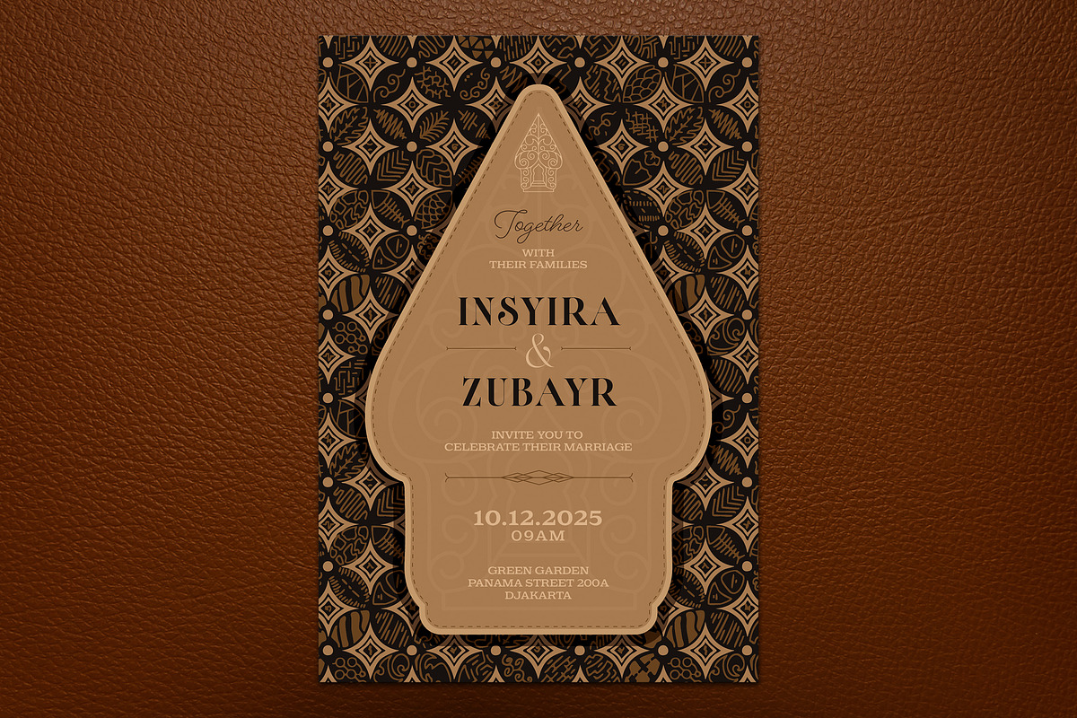 Ethnic Wedding Invitation, an Invitation Template by Aarley Kaiven (Photo 1 of 2)
