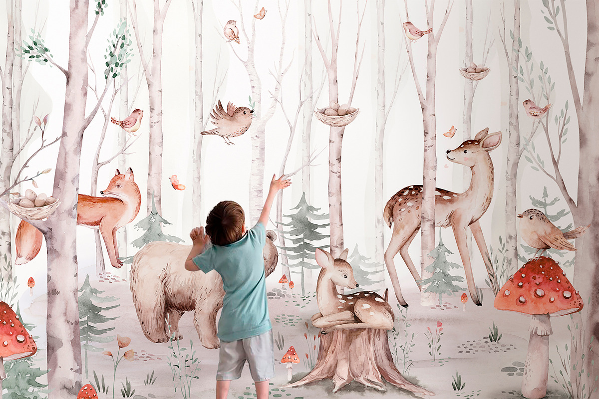 Watercolor woodland collection, an Animal Illustration by Peace ART (Photo 11 of 14)