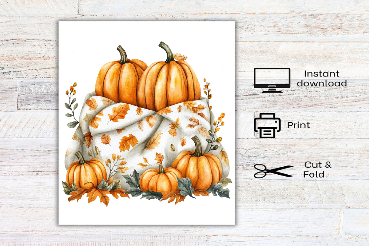 Watercolor Autumn Baby Shower, a Seasonal Illustration by Canvas Craft (Photo 8 of 8)