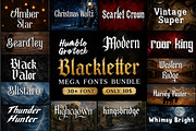 Modern Blackletter Mega Fonts Bundle, a Blackletter Font by Wow Magic (Thumbnail 1 of 20)