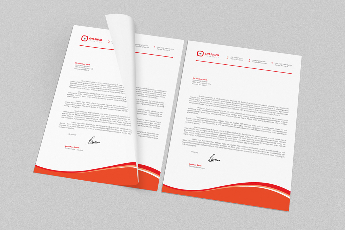 Corporate Letterhead 10 with MS Word, a Stationery Template by ND Design (Photo 6 of 9)