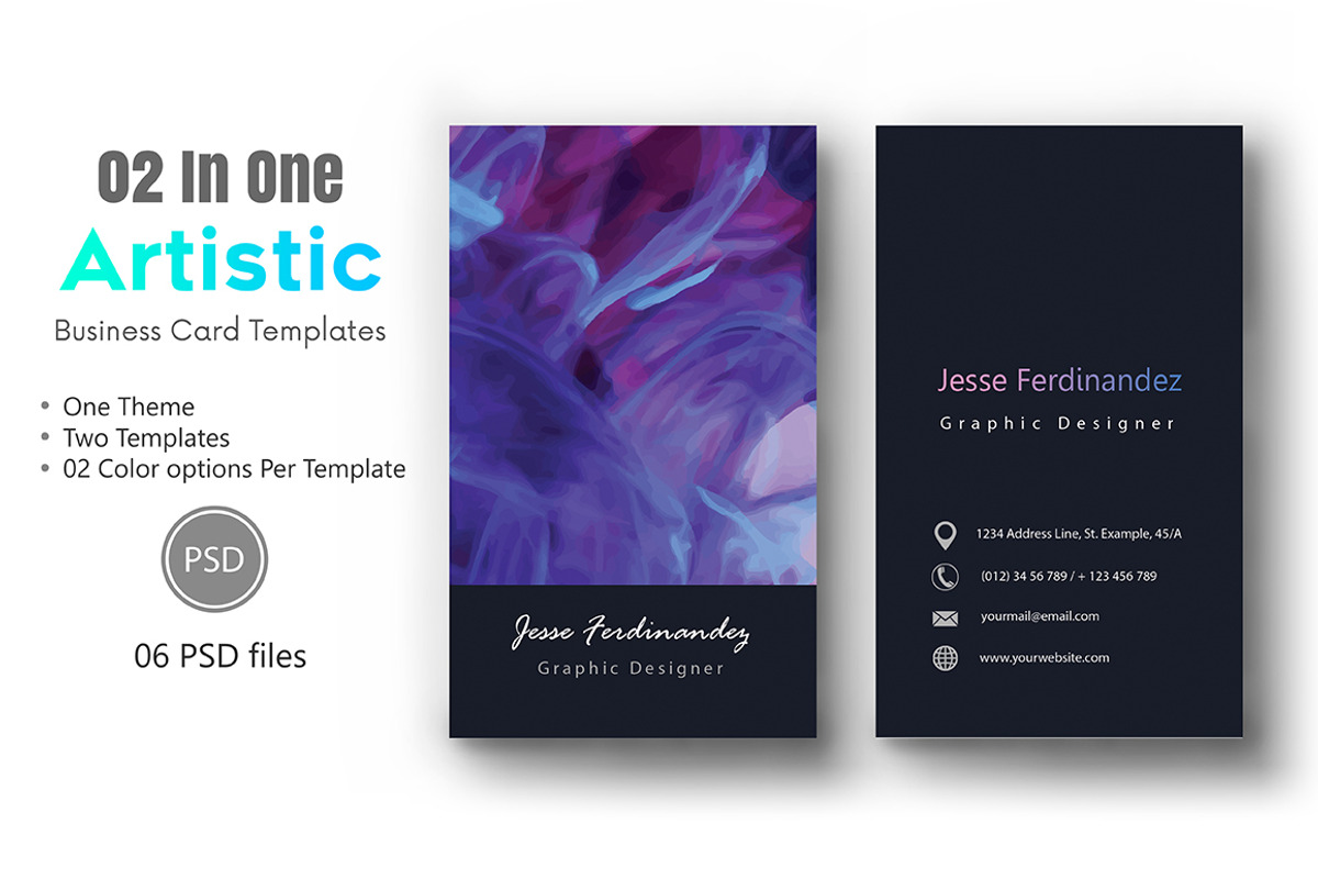 Artistic Business Card Bundle, a Business Card Template by M6 Gallery (Photo 14 of 18)