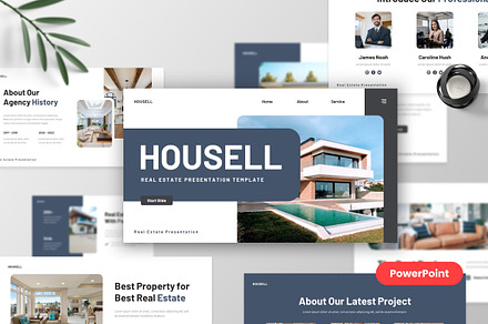 Housell - Real Estate PowerPoint, a Presentation Template by MtvtdArt
