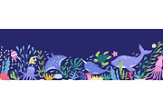 Marine life. Sea set, banner, cards, an Animal Illustration by Good Studio (Thumbnail 9 of 12)