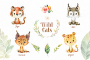 Wild Cats. Watercolor Collection, an Animal Illustration by StarJam (Thumbnail 4 of 5)