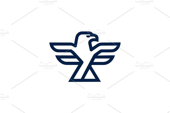 Eagle bird emblem in clean line preview 2