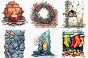 Christmas Broken Wall Clipart, an Illustration by Canvas Craft (Thumbnail 2 of 7)