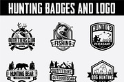 Hunting Vintage Badges and Logos, a Branding & Logo Template by shazi (Thumbnail 2 of 7)