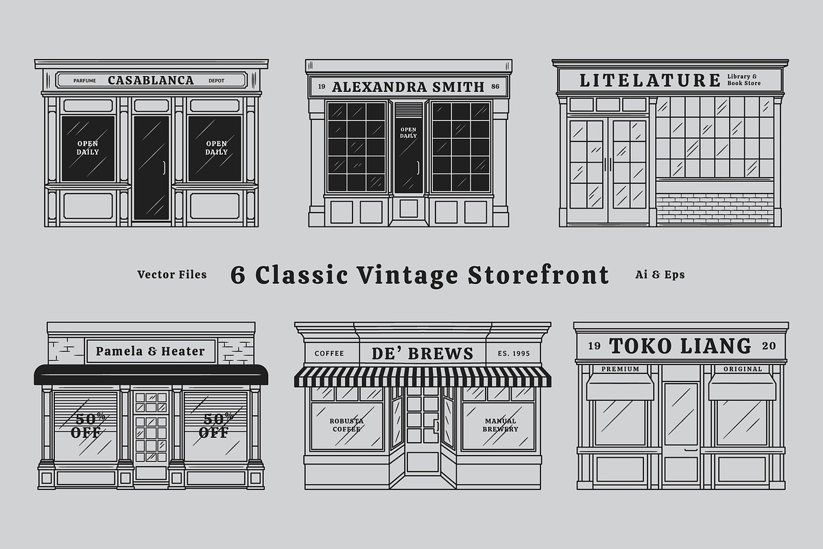Classic Vintage Storefront, an Object Graphic by Dordar.Lab (Photo 1 of 3)