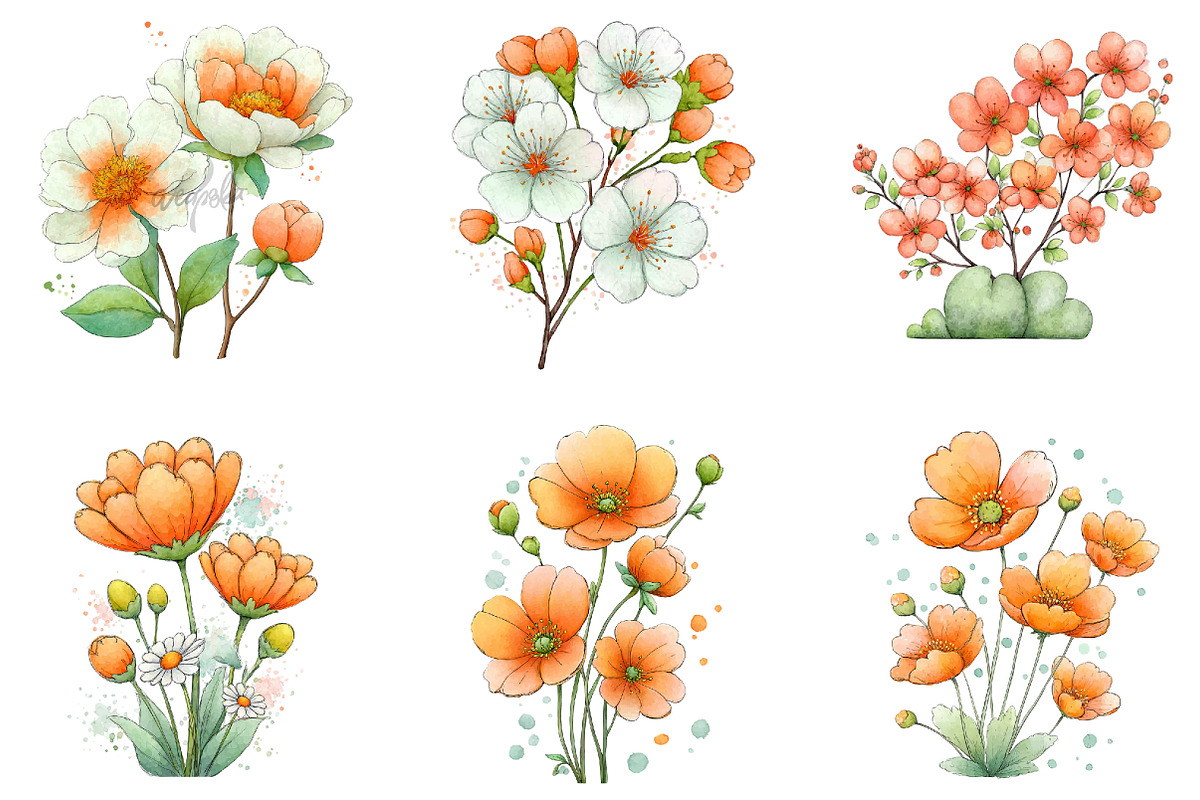 Whimsical Easter Flowers Clipart Png, an Illustration by Sublimation Artist (Photo 7 of 7)