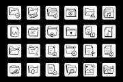 Files and Folders Ico, an Outline Icon by Brickclay (Thumbnail 4 of 6)
